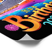 Board The Ship Its A Birthday Trip Party Cruise Sq Poster (Hoek)