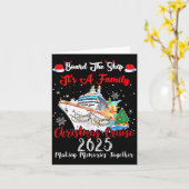 Board The Ship It's A Family Christmas Cruise 2025 Kaart (Gele Bloem)