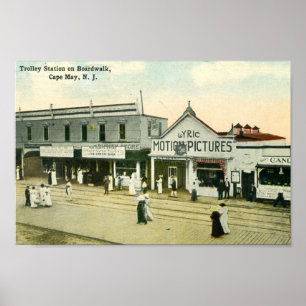 Board Walk, Cape May, New Jersey  Briefkaart Poster