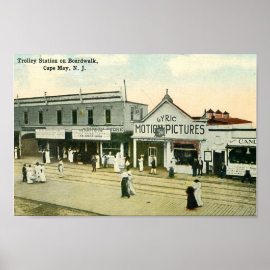 Board Walk, Cape May, New Jersey  Briefkaart Poster (Voorkant)
