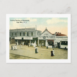 Board Walk, Cape May, Vintage van New Jersey Briefkaart