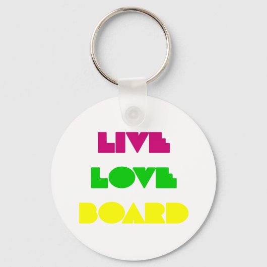 BoardChick Live Love Board Sleutelhanger (Voorkant)