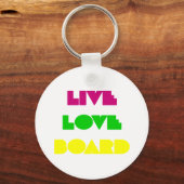 BoardChick Live Love Board Sleutelhanger (Voorkant)