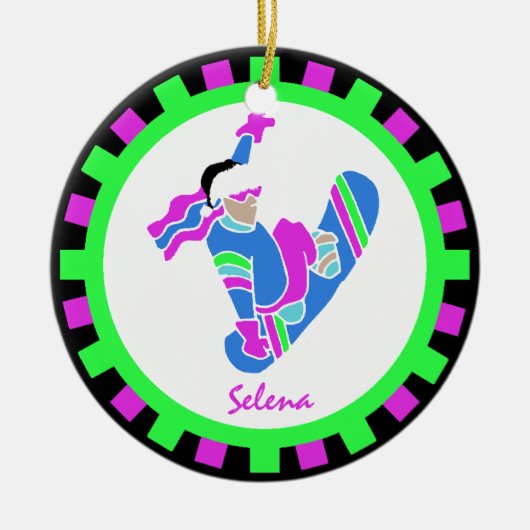 BoardChick Live naar raad van bestuur Keramisch Ornament (Voorkant)