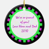 BoardChick Live naar raad van bestuur Keramisch Ornament (Achterkant)