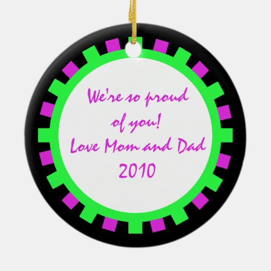 BoardChick Live naar raad van bestuur Keramisch Ornament (Achterkant)