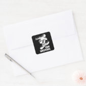 boarden, snowboard, sneeuw, snowboarder, gnar, she vierkante sticker (Envelop)