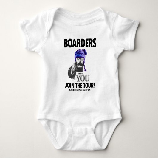 Boarders willen je! t-shirt (Voorkant)