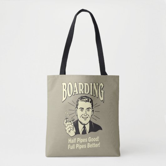 Boarding: Half Pipe's goed beter Tote Bag (Voorkant)