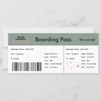 Boarding Pass Adoption Aankondiging Neutraal