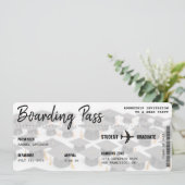 Boarding Pass Afstudeerder Pet Graduation Party Kaart (Staand voorkant)