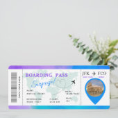 Boarding Pass Airline Ticket Verrassingsreis Kaart (Staand voorkant)