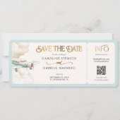 Boarding Pass Airplane Wedding Invitation Kaart (Voorkant)