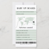 Boarding Pass Baby Aan boord Reizen Baby shower Feestdagenkaart (Voorkant)