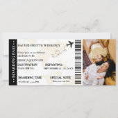 Boarding pass Bachelorette Weekend ticket Invitati Save The Date (Voorkant)