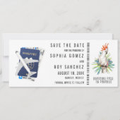 Boarding Pass Bestemming Bruiloft Bewaar de datum Kaart (Voorkant)