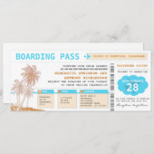 Boarding Pass bestemming Trouwtickets Kaart (Voorkant / Achterkant)