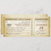 Boarding Pass Bewaar de datum tickets met het schi Save The Date (Voorkant / Achterkant)