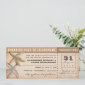 Boarding Pass Bewaar de datum  tickets Save The Date (Staand voorkant)