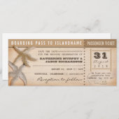 Boarding Pass Bewaar de datum  tickets Save The Date (Voorkant / Achterkant)