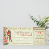 Boarding Pass Bewaar de datum tickets Save The Date (Staand voorkant)