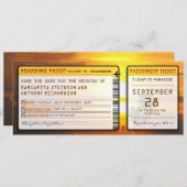 Boarding Pass Bewaar de datumtickets bij zonsonder Save The Date (Voorkant / Achterkant)