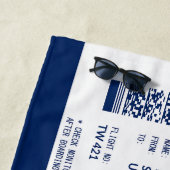 Boarding Pass - Blauw & Rood Strandlaken (In situ)