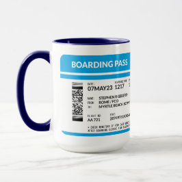 Boarding Pass (blauw) SRG Mok