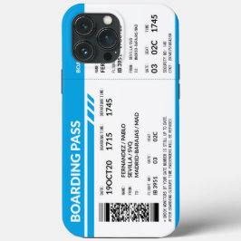 Boarding Pass (blue) Case-Mate iPhone Case