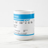 Boarding Pass (blue) Koffiemok (Center)