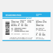 Boarding Pass (blue) Rechthoekige Sticker (Voorkant)