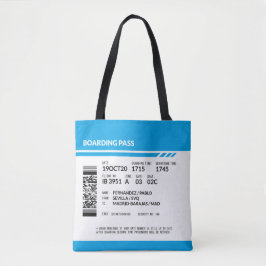 Boarding Pass (blue) Tote Bag