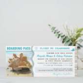 Boarding Pass Bootticket Uitnodigingen voor bruilo (Staand voorkant)