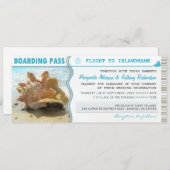 Boarding Pass Bootticket Uitnodigingen voor bruilo (Voorkant / Achterkant)