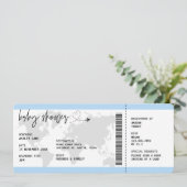 Boarding Pass Boy Travel Baby shower Kaart (Staand voorkant)