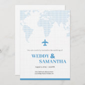 Boarding Pass bruiloft uitnodiging (Voorkant / Achterkant)