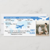 Boarding Pass bruiloft uitnodiging (Voorkant)