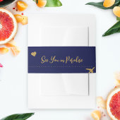 Boarding Pass Bruiloft Uitnodiging Belly Band Uitnodigingen Wikkel