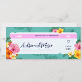 Boarding Pass bruiloft uitnodiging bestemming (Voorkant)