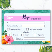 Boarding Pass bruiloft uitnodiging bestemming