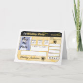Boarding Pass bruiloft uitnodiging om aan te passe (Voorkant)