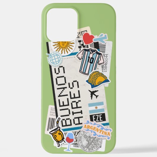 BOARDING PASS BUENO AIRES ARGENTINA iPhone CASE Hoesje (Achterkant)