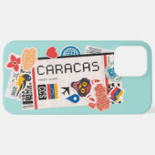 BOARDING PASS CARACAS VENEZUELA iPhone CASE iPhone Hoesje (Achterkant horizontaal)