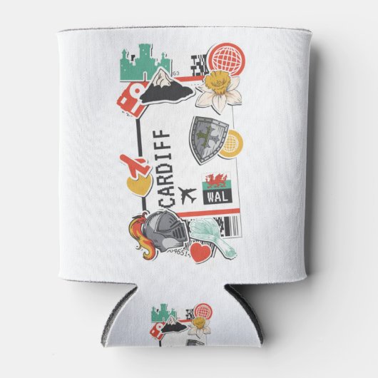 BOARDING PASS CARDIFF WALES BLIKJESKOELER (Voorkant)