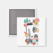 BOARDING PASS CARDIFF WALES MAGNEET (Voorkant / Achterkant)