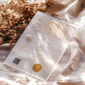 Boarding Pass Cosmic Wedding Destination Acryl Uitnodigingen