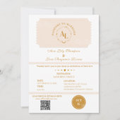 Boarding Pass Cosmic Wedding Destination Kaart (Voorkant)
