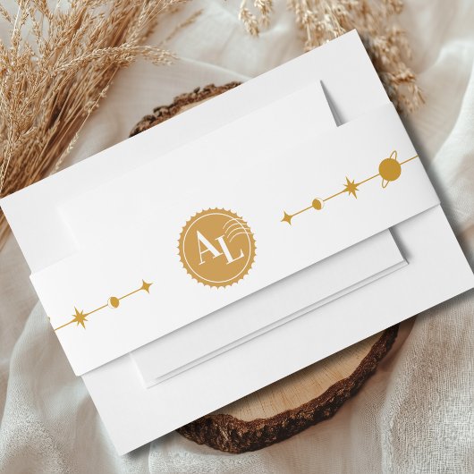 Boarding Pass Cosmic Wedding Uitnodigingen Wikkel