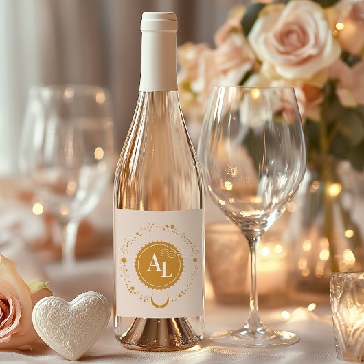 Boarding Pass Cosmic Wedding Wijn Etiket