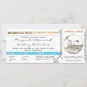 Boarding Pass Cruise Uitnodigingen (Voorkant)